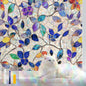 Window Privacy Film Stain Glass Window Film Rainbow Window Film Window clings Non-Adhesive Reusable Decorative for Room (Purple Rainbow, 45.2 X 78.7 in)