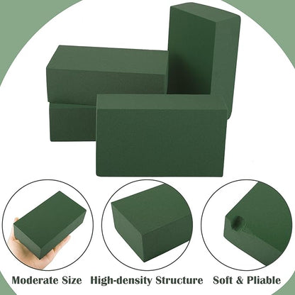8 Packs Floral Foam Blocks Wet & Dry Floral Foam Bricks 5.5x3.1x1.8 Inch Flower Arranging Kit for Fresh and Artificial Flowers Florist Foam Blocks for Wedding Home Decor