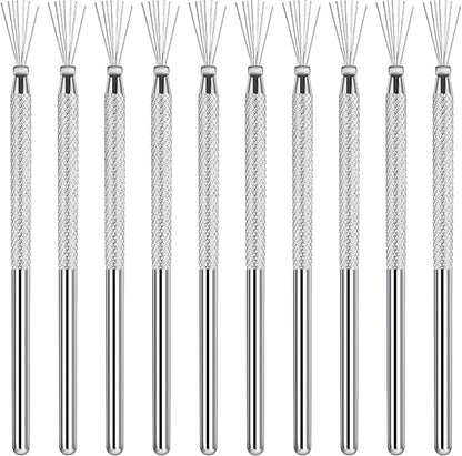 10 Pcs Needle Tools for Clay, Clay Modeling Tools, Seven Needles Wire Texture Tool, Sculpting Ceramics Pottery Carving Tool for Ceramic Polymer Pottery Sculpting, Texturing, Modeling