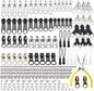 JOSDIOX 255-Piece Zipper Repair Kit – Replacement Sliders (#3, #5, #8), Install Pliers Tool, and Zip Extension Pulls for Jackets, Luggage, Backpacks, Tents, and Sleeping Bags