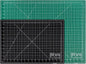 Breman Precision 12x18 & 18x24 Inch Self Healing Cutting Mat - 2 Pack Green/Black Cutting Mats for Crafts, Sewing, Quilting & DIY Projects - 2-Sided 5-Ply PVC - Non-Slip Design with Precise Grid Lines