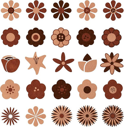 Whaline 18Pcs Felt Fabric Sheets Soft Thick Assorted Brown Craft Felt Pack for Autumn Thanksgiving Harvest DIY Craft Sewing Patchwork Art Projects, 3 Colors, 7.9 x 11.8 Inch