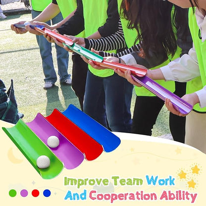 KINDEN Team Building Exercise Activities Pipeline Kit Group Games, Half Pipes Indoor Outdoor Ice Breaker Group Learning Team Work Youth Sports for Kids Teens, Children, Adults Competition Funny Games