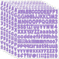 Alphabet Stickers, 1''Inch Vinyl Letter Stickers, Purple - 12 Sheets, Mailbox Numbers & Bulletin Boards
