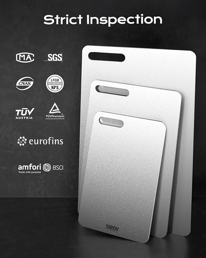 Titanium Cutting Board,100% Pure Titanium Kitchen Cutting Board, Non-Toxic & Dishwasher Safe, Durable and Hygienic for Meat, Fruit & Vegetables (16L*10W)