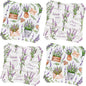 Paper Napkins 80 Pack 2 Ply Floral Beverage Luncheon Dinner Paper Napkins Lavender Print Disposable Napkins for Wedding Anniversary Celebrations, 6.5X6.5 Inches Folded