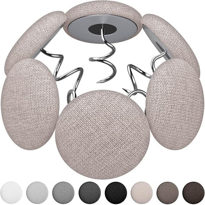12 Colors Fabric Covered Button Twist Pins Dust Ruffle Pins- for Sofa，Upholstery，Armchair Caddies, Armrest Covers,Bed Skirts, Slipcovers, Headliners (Light Brown, 24)