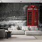 wall26 Wall Sticker/Wall Mural British Phone Booth in London, Not Peel and Stick, Non-Woven Wallpaper Decorative for Bedroom, Living Room,Office - 120x192 inches