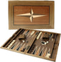 GSE Games & Sports Expert Premium Wooden Folding Inlay Backgammon Board Set, Classic Traditional Strategy Board Games (Star- 17 Inches)