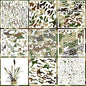 Camo Paint Stencils 12inch Camouflage Stencils Reusable Camo Stencil for Spray Paint Wood Canvas Paper Fabric Floor Wall Tile