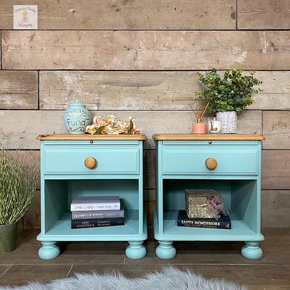 Dixie Belle Paint Company Chalk Finish Furniture Paint - Sea Glass (16oz) - Matte Pastel Blue/Green Chic Chalk Mineral DIY Furniture Paint