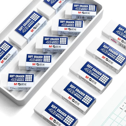 M&G 30 Pack Large Erasers Pencil Erasers, 4B White Rubber Eraser Rectangular Bulk for Kids School Students Office, Art Erasers for Drawing