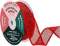 Mandala Crafts Red Burlap Wired Ribbon 1 Inches Wide Jute Ribbons for Crafts - 10 Yds Roll Rustic Burlap Wrap Trim Ribbons for Wreaths Bows Party Decoration