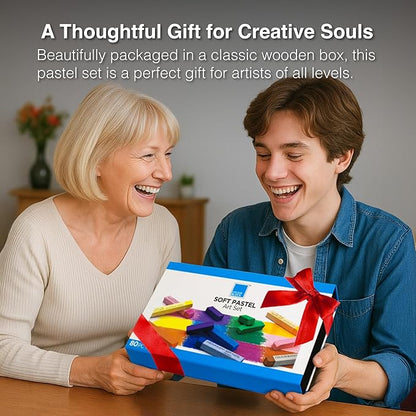 COLOUR BLOCK Soft Pastels for Artists - 80 Colors Square Chalk Soft Pastels Art Set in CARBON Box - Vibrant Pigments Art Kit for Painting, Drawing, Sketching, Hobbyists, Students and Kids