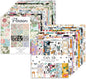 48 Sheets 24 Designs Scrapbook Paper Pad, 6"×6" Single-Sided Decopodge Craft Cardstock Paper,Scrapbooking DIY Decorative Background Cardmaking Supplies.Cat's Life&Flowers