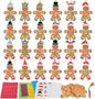 Fennoral 24 Pack Gingerbread Man Craft for Kids Make You Own Gingerbread Man Foam Stickers Ornament DIY Arts and Crafts for Kids Girls Boys Chirstmas Party Supplies Christmas Tree Decoration