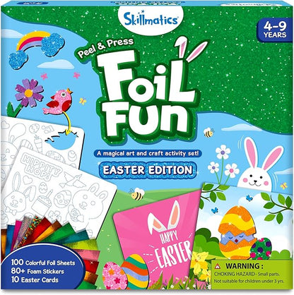 Skillmatics Foil Fun - Easter Cards, No Mess Art for Kids, Easter Basket Stuffers, Craft Kits, DIY Creative Party Activity, Gifts for Girls & Boys Ages 4, 5, 6, 7, 8, 9