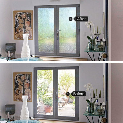 HIDBEA 3D Window Privacy Film - Rainbow Decorative Window Clings, Heat Control Glass Tint - 35.4" x 16.4 Feet, Mosaic Patterns