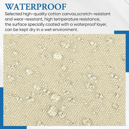 Canvas Patch 5.5 x 8 Inches 6Pcs Self-Adhesive Waterproof Canvas Patch Kit for Repairing Tents,Sofas,Boat Covers,Camping Chair,Awnings,Car Seats.(Beige Yellow)