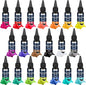 KISREL UV Resin, 20 Colors - 400g UV Resins Kit, Transparent Colored Resins, Rigid Ultraviolet Clear Resin for Crafts, Jewelry Making and Decoration