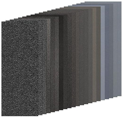 Sandpaper Assortment 80-5000 Grit, 51 Sheets, 9 x 3.6 Inch Wet Dry Sand Paper, Hand Sanding Sheets for Wood Metal Automotive Sanding and Polishing