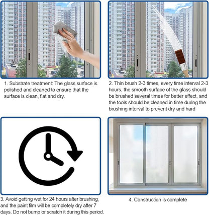 Door and Window Shading Frosted Glass Paint, Frosted Glass Spray Paint, Frost Spray Paint for Glass, Frosted Glass Paint Door Window Shading Frosted Glass Paint Matte Hazy Frost (1Pcs)