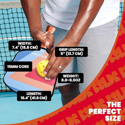 Boulder Carbon Fiber Pickleball Paddle | T700 Carbon Fiber | USAPA Approved, with Honeycomb Polymer Core | Pickleball Racket for Beginner & Experienced Players