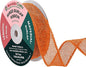 Mandala Crafts Orange Burlap Wired Ribbon 1 Inches Wide Jute Ribbons for Crafts - 10 Yds Roll Rustic Burlap Wrap Trim Ribbons for Wreaths Bows Party Decoration