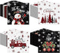 Janlaugh 200 Pcs Christmas Paper Napkins Disposable Snowman Cocktail Napkins Decoupage 2 Ply Snowflake Dinner Napkins Santa Beverage Napkins for Xmas Winter Table Decor(Black,Snowman)