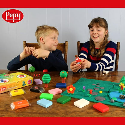 Pepy Plastilina Reusable and Non-Drying Modeling Clay; Set of 24 Bars, 1.4 Ounce Each, Perfect for Arts and Crafts Projects, Black