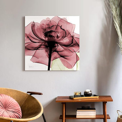 Empire Art Direct Frameless Free Floating Tempered Glass Panel Graphic Wall Art Ready to Hang, 24" x 24", Chianti Rose II