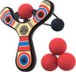 Mighty Fun! - Mischief Maker® Wooden Slingshot - Classic Series - Real Wood Slingshot for Kids, 4 Soft Foam Balls and Storage Bag - Ages 4+ (red)