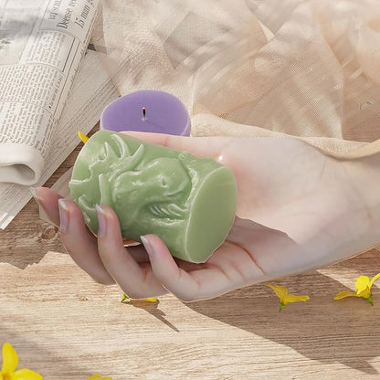 Elephant Cylinder Animal Resin Casting Silicone Mold for Home Decor & Candle Making Wave Spiral Mold