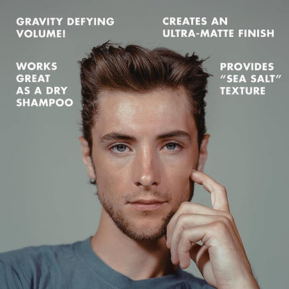 Hanz de Fuko Quicksand – Premium Men’s Hair Styling Wax & Dry Shampoo for a High Hold, Ultra Matte Finish – Ideal Texture Product for Thin, Thick and All Hair Types – 2 oz, Travel Size