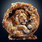KAAYEE Wooden Puzzles for Adults, 3D Vision Effect Lion King Wooden Jigsaw Puzzles Flat 100 PCS Unique Shape Advanced Wood Puzzle Adult, Birthday Fathers Family Game (S-8.5 * 8.5 in)