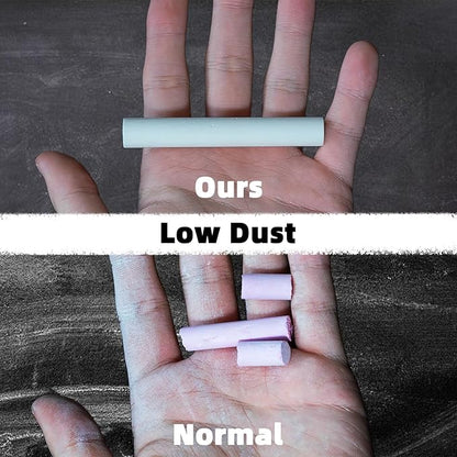 Colored Chalk 100PCS, Low Dust Chalks Stick Bulk for Chalkboard Blackboard Non-Toxic