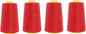 Mandala Crafts 4 Pack of Serger Threads Cones Spools - 40S/2 24000 Yards Polyester Red Threads for Sergers Machine and Overlock Quilting Sewing Machine