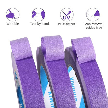 Purple Painters Tape,1 inch x 60 Yards - Medium Adhesive Masking Tape for Painting,Labeling,DIY Crafting,Decoration and School Projects
