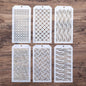 DIY Decorative Wave Stencil Template for Scrapbooking Painting on Wall Furniture Crafts, Set of 6 (Wave)