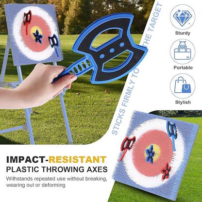 Throwing Axe for Axe Throwing Game for Backyard, Throwing Axe Set with Throwing Star for Outdoor Games, Durable and Fun for All Ages