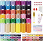 103 Pcs 36 Color Sewing Machine Thread & Prewound Bobbins Size A, 700 Yard Thread for Sewing Machine, Sewing Threads for Sewing Machine Hand DIY Beginners, Stitching, Home