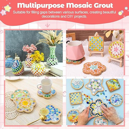 Mosaic Crystal Grout for Glass Tiles, DIY Mosaic Art and Craft Projects