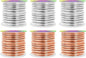 Mandala Crafts 8 Gauge Anodized Aluminum Craft Wire for Jewelry Making - 120 FT Colored Flexible Silver Copper Tone Wire - Bendable for Bonsai Armature Crafting Sculpting