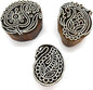 Crafts of India (Set of 6) Designer Paisley Wooden Blocks for Printing on Textiles, Pottery Crafts,Mehndi, Tattoo, Scrapbooking