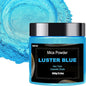 Blue Mica Powder(100g) Big Bottle Pigment Powder Multipurpose DIY Arts and Crafts Additive, Woodworking, Epoxy, Resin, Natural Bath Bombs, Paint, Soap,Nail Polish, Lip Gloss(Luster Blue, 3.5oz)