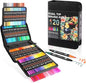 Dual Tip Markers, Double Brush Art Markers Set with Fine Tip and Brush Tip for Adult Coloring Book, Hand Lettering, Calligraphy & Drawing, Art Supplies Kit for Kids and Adults (120 Colors)