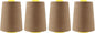 Mandala Crafts 4 Pack of Serger Threads Cones Spools - 20S/2 24000 Yards Polyester Mocha Threads for Sergers Machine and Overlock Quilting Sewing Machine