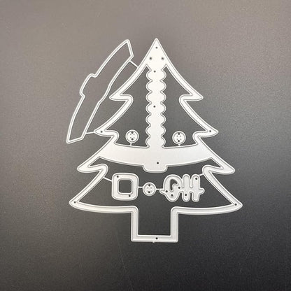 Festivals Metal Cutting Die for Scrapbooking, Christmas Cut Stencils for DIY Scrapbook Photo Album Decorative Paper Card, Card Making Supplies, Embossing (Christmas Tree 5.1 x 4.4 in)