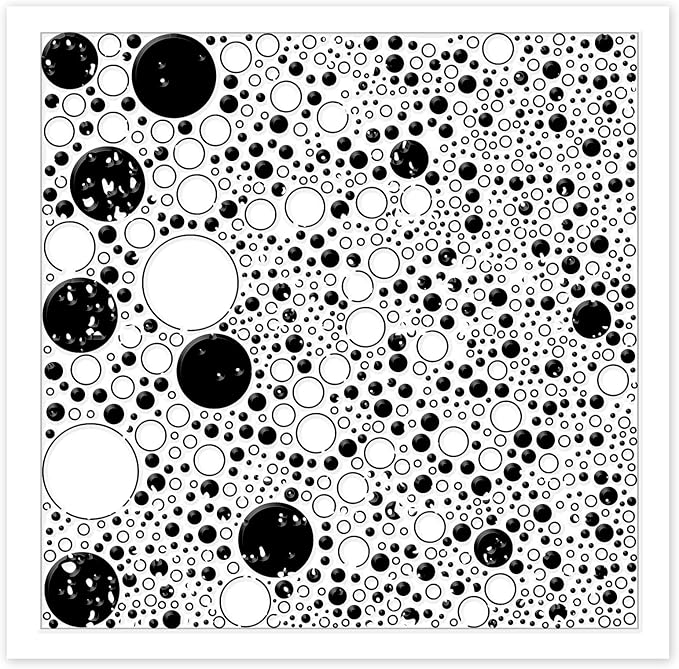 CHGCRAFT Retro Polka Dots Polymer Clay Texture Sheets Bubble Geometric Silicone Texture Stamp Clay Texture Mat Modeling Pattern Pad Sheets for Jewelry and Earrings Tools, 5.5x5.5 inch