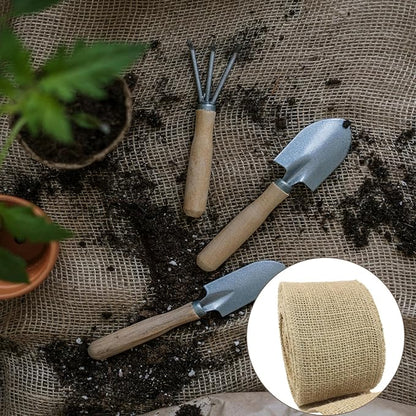 3" Wide Natural Burlap Fabric Roll - 10 Yards Jute Ribbon for Gift Wrapping, Wedding Decorations, Rustic Crafts, Wreaths & Home Decoration (8cm Wide)